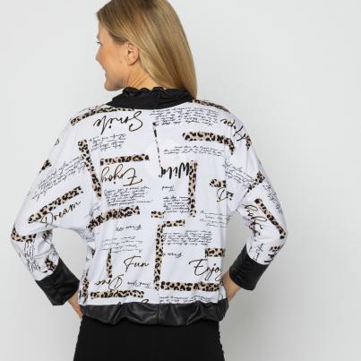 VANESSA STYLE Damen-Shirt schwarz/weiß/beige