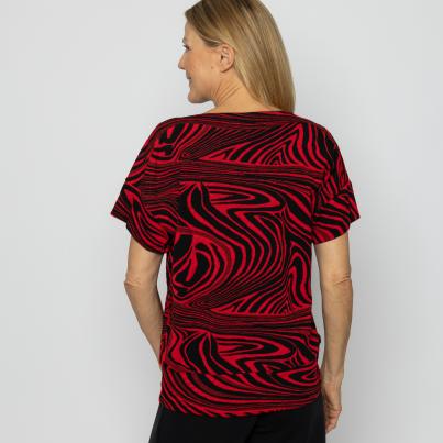 VANESSA STYLE Damen-Sweatshirt schwarz/rot