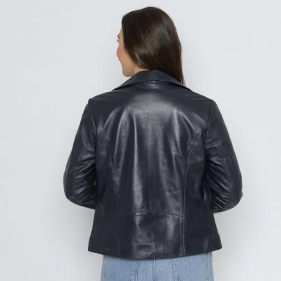 OTTO KERN Damen-Lederjacke nachtblau