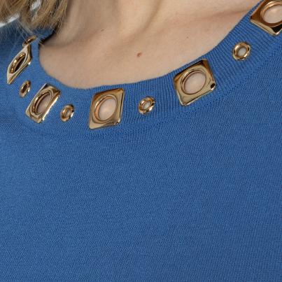 Christian Materne Damen-Strickpullover blau