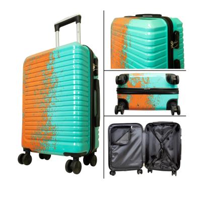 3-tlg. Poly-ABS-Kofferset 'Sierra' türkis-orange