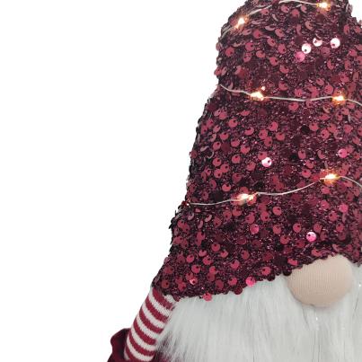 LED-Glitzerwichtel rot 80cm, ausziehbar