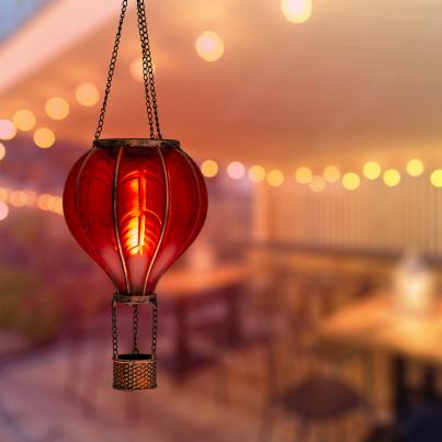 Solar-Heißluftballon Rot