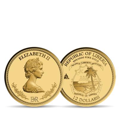 5er Set Goldmünzen "Queen Elizabeth II"