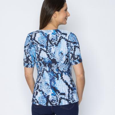 Jeannie Damen-Plissee-Shirt snake