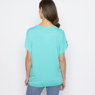 FASHION NEWS Damen-Shirt Katze türkis