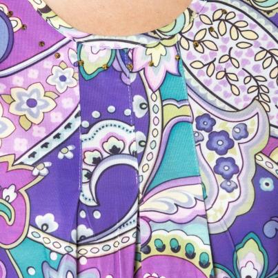 BRILLIANTSHIRTS Damen-Shirt Paisley lila
