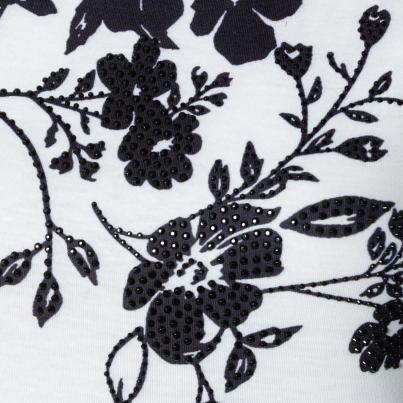 BRILLIANTSHIRTS Damen-Shirt Blumenverlauf