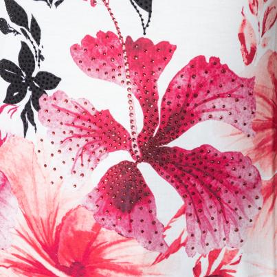 BRILLIANTSHIRTS Damen-Shirt pinke Blüten
