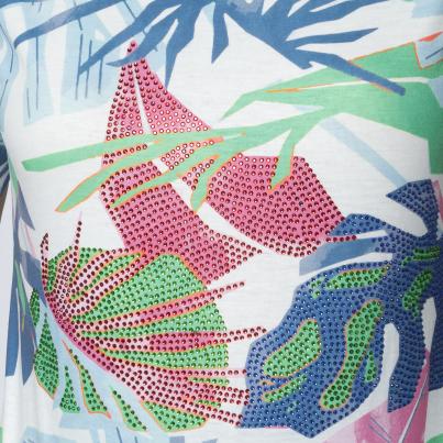 BRILLIANTSHIRTS Damen-Shirt Palmenblätter