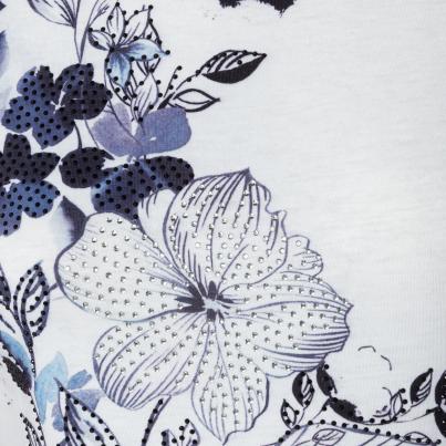 BRILLIANTSHIRTS Damen-Shirt Blumenranke