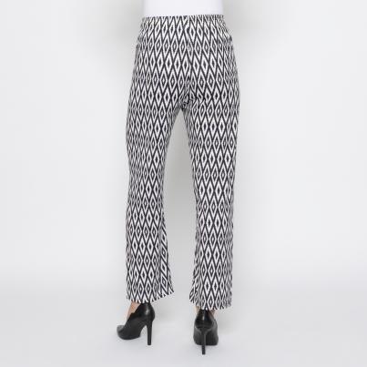 FASHION NEWS Damen-Hose Grafik navy/weiß