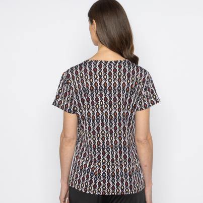 FASHION NEWS Damen-Shirt schwarz/multicolor