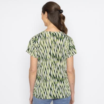 FASHION NEWS Damen-Shirt Blätter grün/multicolor