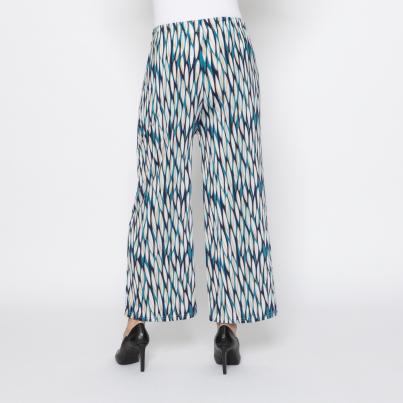 FASHION NEWS Damen-Hose Blätter türkis/multicolor