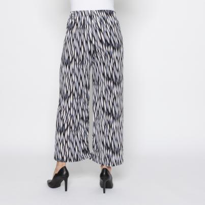 FASHION NEWS Damen-Hose Blätter grau/multicolor