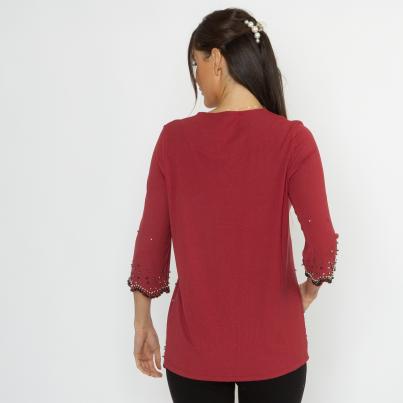 MILANO Design Damen-Shirtjacke rot