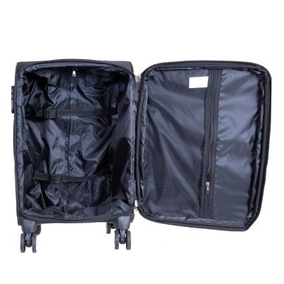 3-teiliges Stoff-Kofferset 'Cremona', schwarz