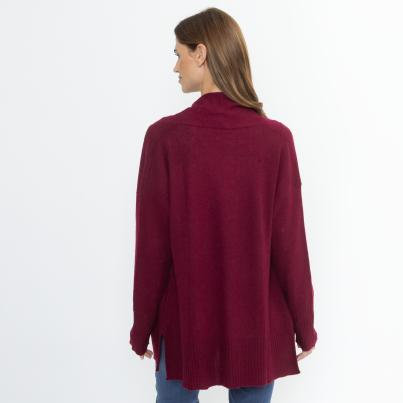100% KASCHMIR Jacke Schalkragen bordeaux