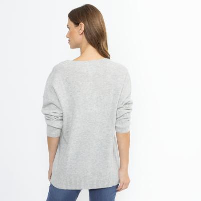 100% KASCHMIR Pullover hellgrau melange