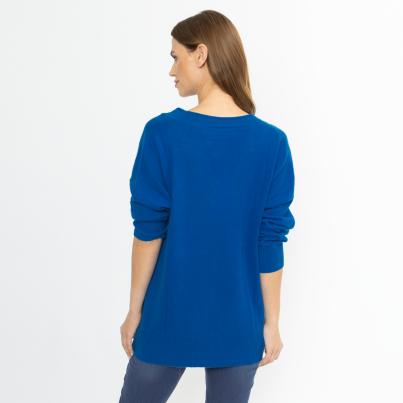 100% KASCHMIR Pullover blau