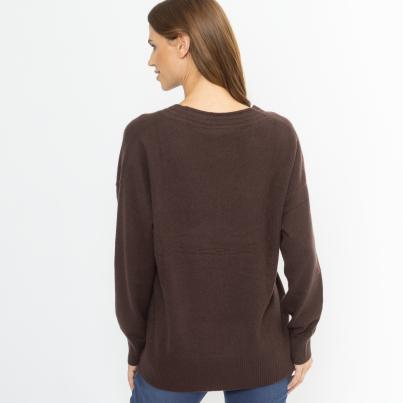 100% KASCHMIR Pullover dunkelbraun