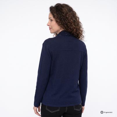 mocca by J. Leibfried Strickjacke dunkelblau