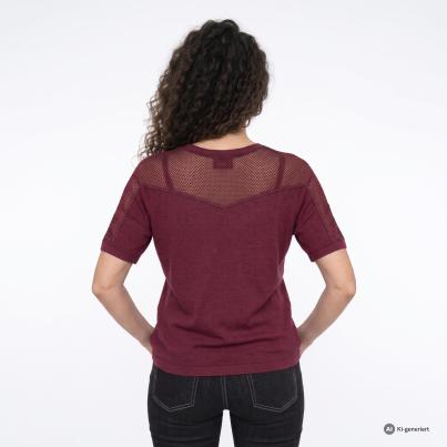 mocca by J. Leibfried Strickshirt weinrot
