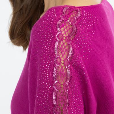 CHRISTIAN MATERNE Damen-Pullover fuchsia
