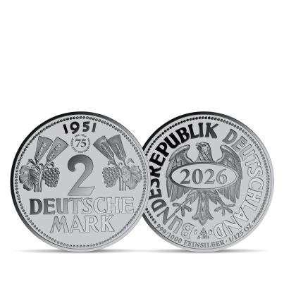 10er Set: Neuprägungen der DM-Münzen Silber