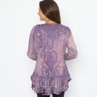 TRENDS by J. Leibfried Longshirt lila/altrosa
