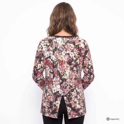CHRISTIAN MATERNE Damen-Shirt Blumen multicolor