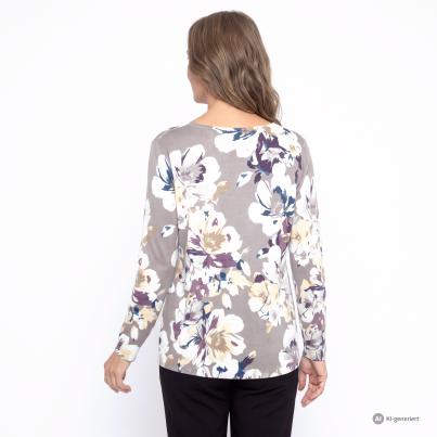 CHRISTIAN MATERNE Damen-Pullover Blumen multicolor