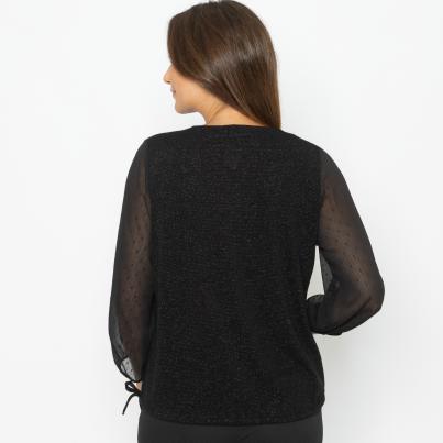 Kernig by Sarah Kern Glitzershirt schwarz