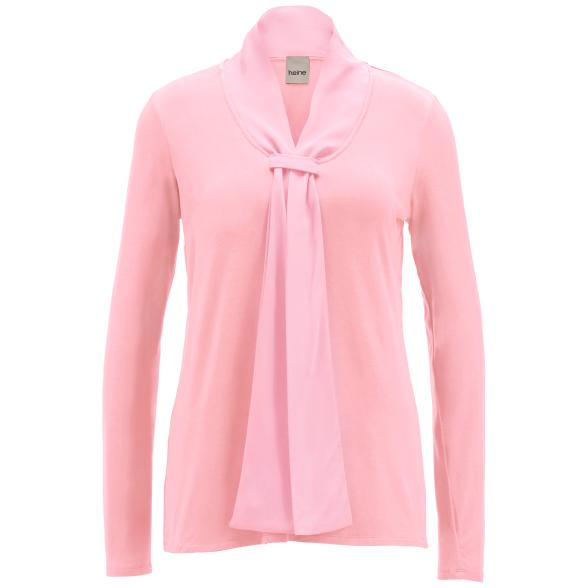 ashley brooke Damen Langarmshirt mit Schluppe rose 40 - 105207700003 - 3 - 588px