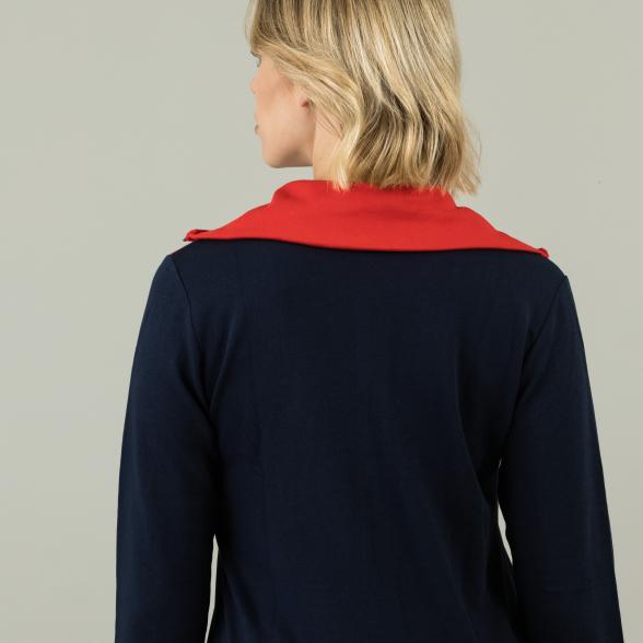Homewear by BLUE SEVEN Damen Sweatjacke marine/rot - 105310000000 - 3 - 588px
