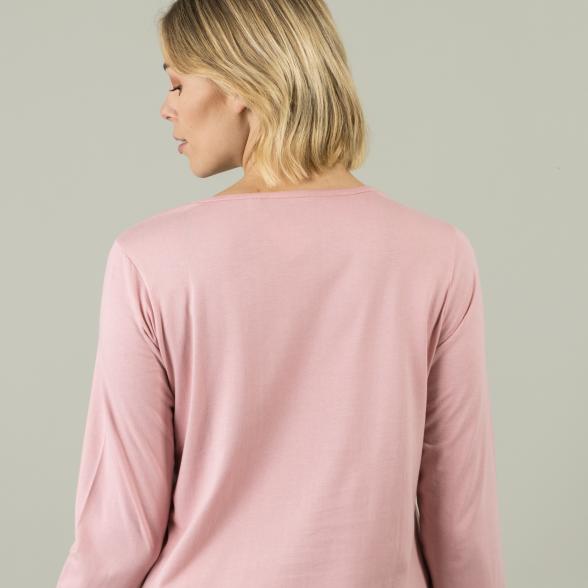 Homewear by BLUE SEVEN Damen Pyjamashirt rosa - 105311300000 - 3 - 588px