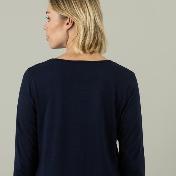 Homewear by BLUE SEVEN Damen Pyjamashirt marine - 105311500000 - 3 - 588px
