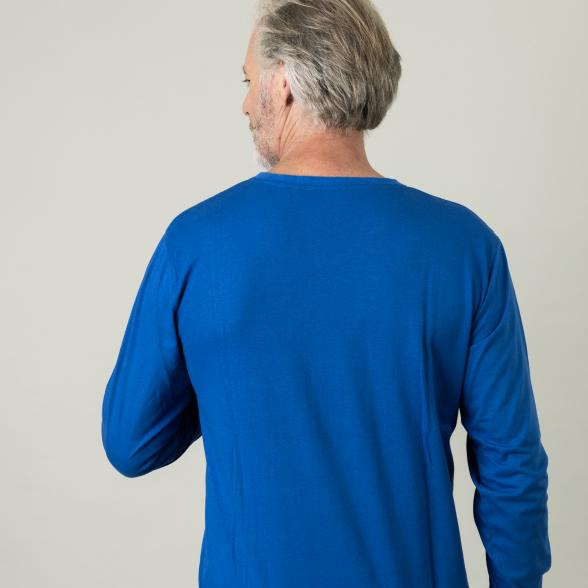 Homewear by BLUE SEVEN Herren Pyjamashirt blau - 105315300000 - 3 - 588px