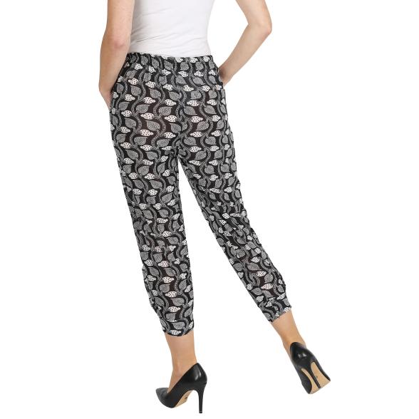 Leichte Damen-Sommerhose Bambusfasern schwarz/weiß L/XL (42/44) - 105492000001 - 3 - 588px