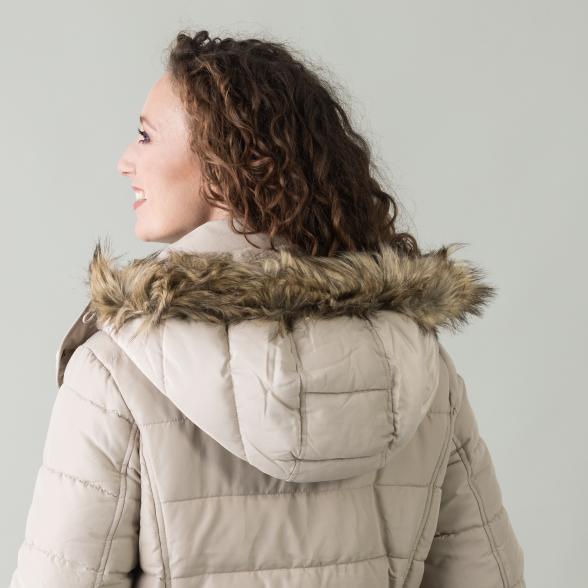 Z-ONE Damen Steppjacke mit Kapuze, beige - 105535000000 - 3 - 588px