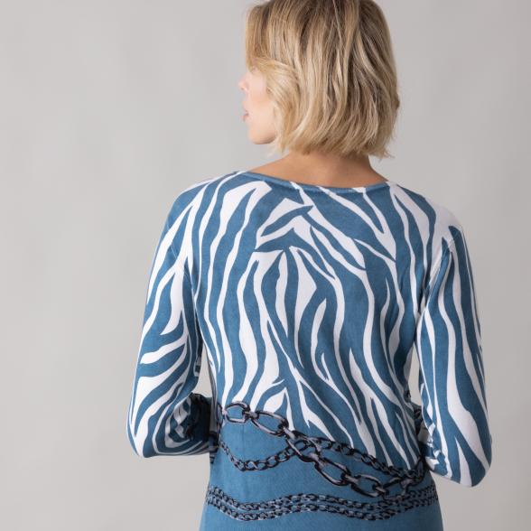 MILANO Design Pullover 'Gravina', petrol/weiß - 105542400000 - 3 - 588px
