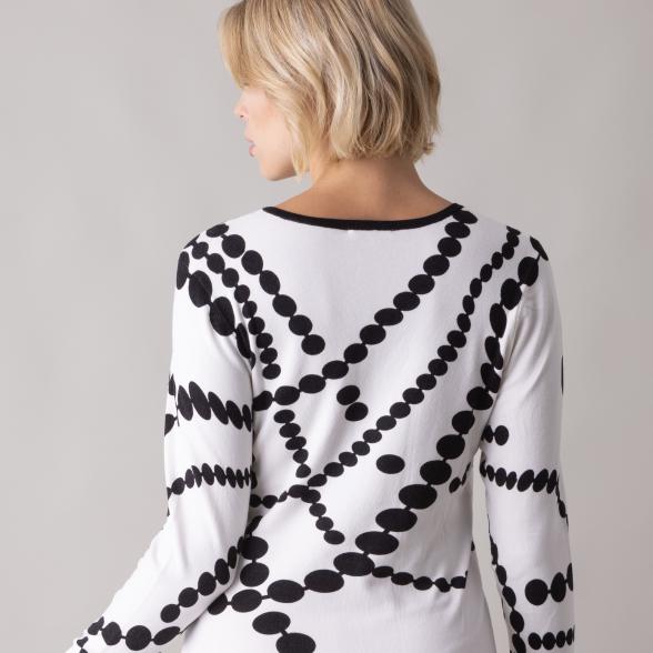 MILANO Design Pullover 'Ema', weiß/schwarz - 105543900000 - 3 - 588px