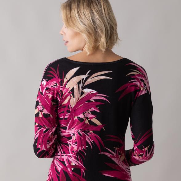 MILANO Design Longpullover 'Liscia' schwarz/beere - 105544400000 - 3 - 588px