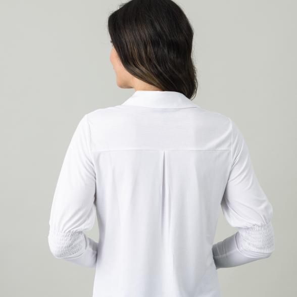 mocca by Jutta Leibfried Bluse, weiß/navy - 105702500000 - 3 - 588px