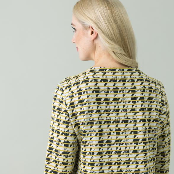 GINA LAURA Damen Sweatshirt, Hahnentritt gelb - 106296000000 - 3 - 588px