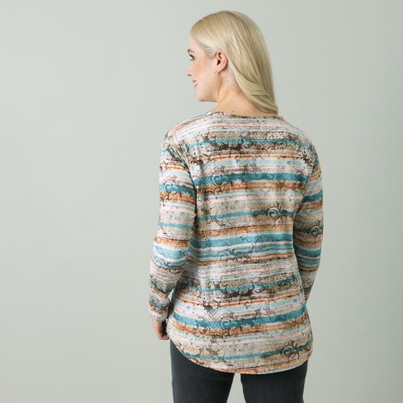 GINA LAURA Damen Langarmshirt, Paisley multicolor - 106296800000 - 3 - 588px