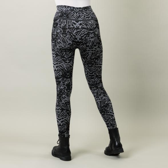 Damen-Winter-Leggings, angeraut schwarz/grau - 107027300000 - 3 - 588px