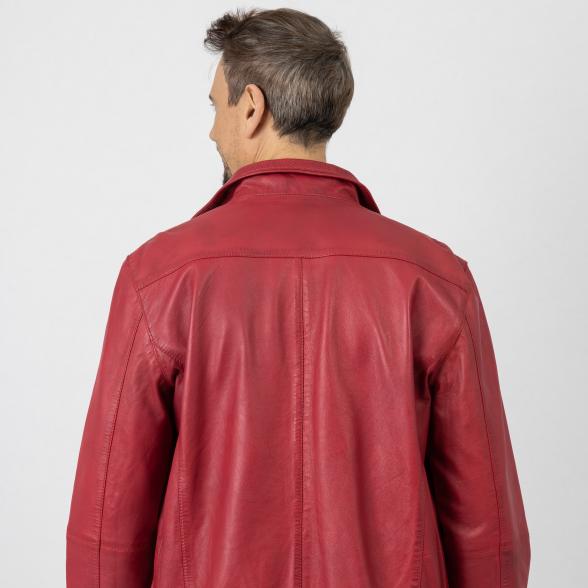 Bugatti Jacke Wildlederjacke Dunkelrot Bugatti Herren-Lederjacke