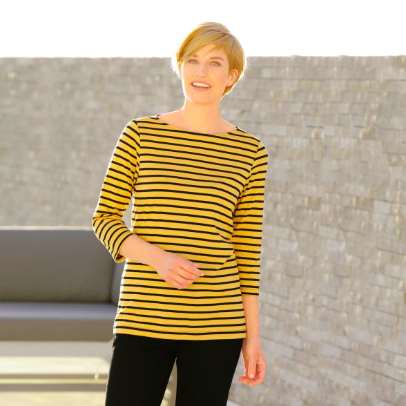 collection L Damen Shirt gestreift, gelb/schwarz - 107443600000 - 3 - 588px